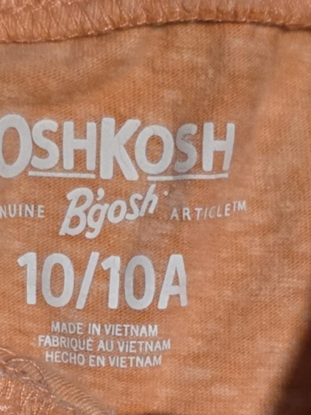 OshKosh B'gosh Orange Heather Short-Sleeve Henley Pocket Tee